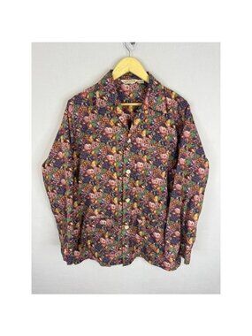 Derek Rose London Fruit Print Pajama Top Mens 40 Cotton Made in England